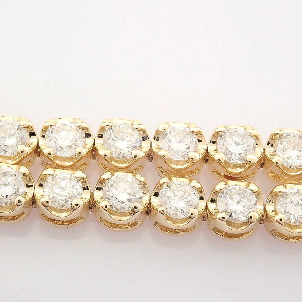 HRD Antwerp Certificated 14K Yellow Gold Diamond Bracelet (Total 2.10 Ct. Stone) - Image 11 of 14