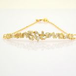 HRD Antwerp Certificated 14K Yellow Gold Fancy Diamond Bracelet (Total 0.84 Ct. Stone)