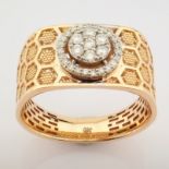 HRD Antwerp Certificated 14K Rose/Pink Gold Diamond Ring (Total 0.28 Ct. Stone)