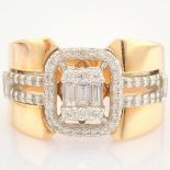 HRD Antwerp Certificated 14K Rose/Pink Gold Diamond Ring (Total 0.54 Ct. Stone)