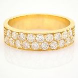 HRD Antwerp Certificated 18K Yellow Gold Diamond Ring (Total 0.85 Ct. Stone)