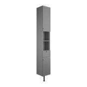 New (S16) Benita Grey Ash 300 mm 2 Door Tall Unit. RRP £325.00. Durable 18 mm Cabinet, Sides, ...