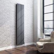 New & Boxed 1800x360mm Anthracite Single Flat Panel Vertical Radiator. RRP £449.99. Made With ...