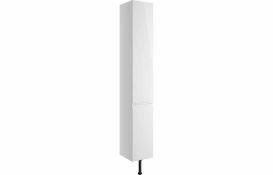 New (U102) 300mm - Valesso Tall Unit - White Gloss - Standard Depth. RRP £355.00. Durable 18mm...
