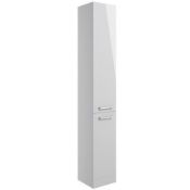 New (M79) Volta 350mm 2 Door Tall Unit - Grey Gloss. RRP £225.00. Strong 15mm Cabinet, Sides...