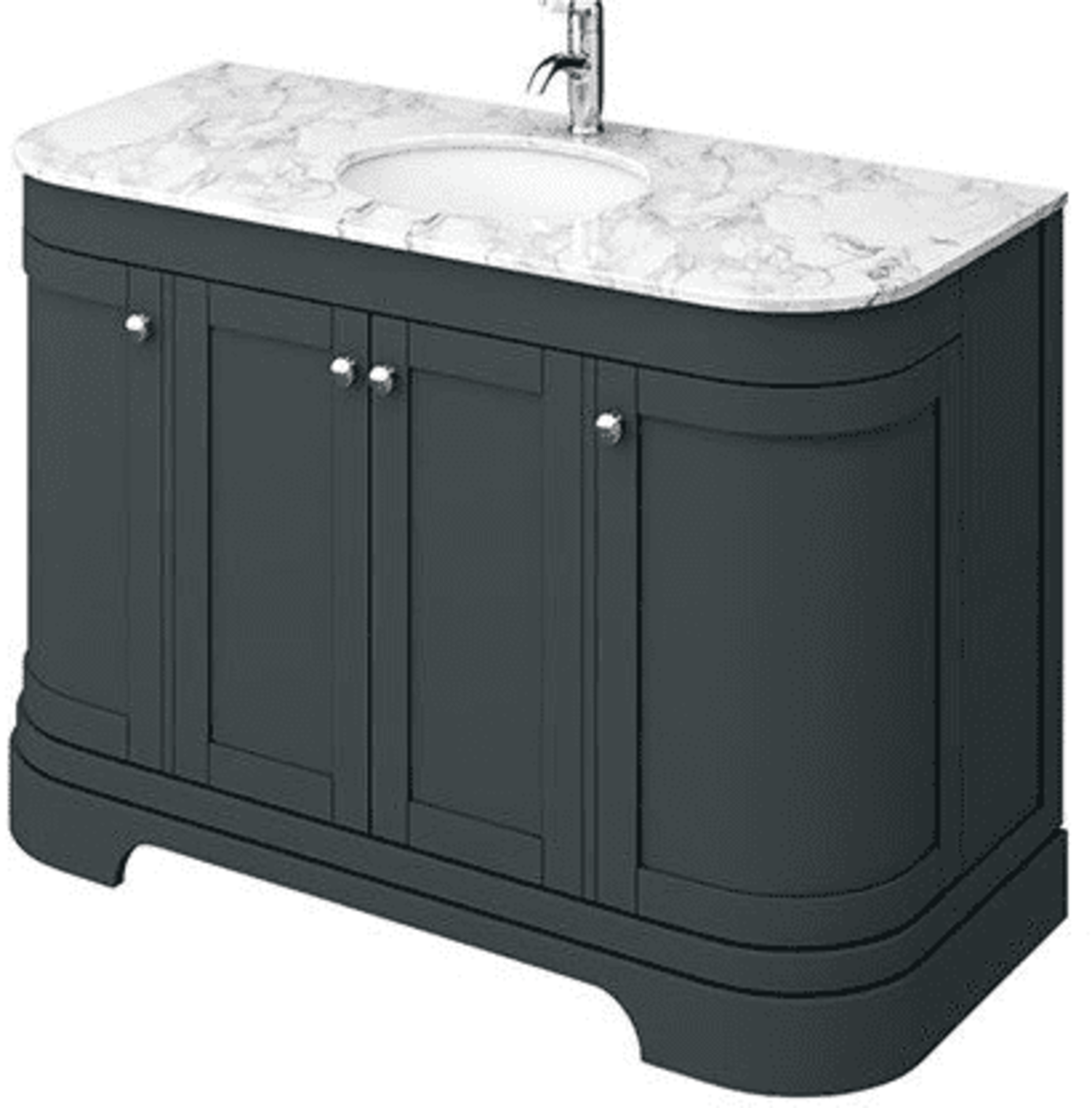 New & Boxed 1200 mm York Charcoal Marble Top Vanity Unit - 1200 mm. RRP £3,499.Hcf10.Please S... - Image 3 of 3