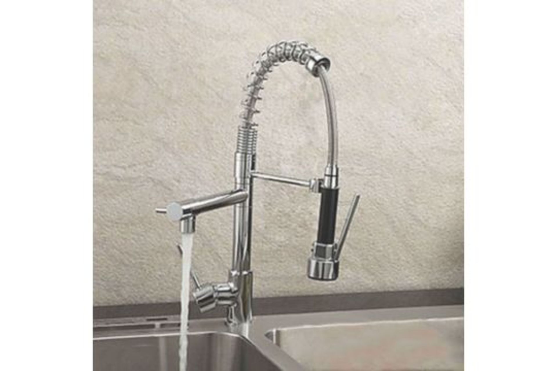 New & Boxed Bentley Modern Monobloc Chrome Brass Pull Out Spray Mixer Tap. RRP £349.99.This Ta...