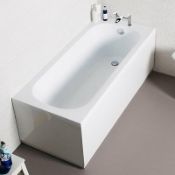 New (Aa6) Cascade Supercast Bath 1700 x 700mm 0 Tap Hole. RRP £359.00. Feet And Side Panels.