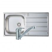 New (Aa139) Signature Prima 1.0 Bowl Kitchen Sink With Sink Tap And Waste Kit 965mm L x 500mm W...