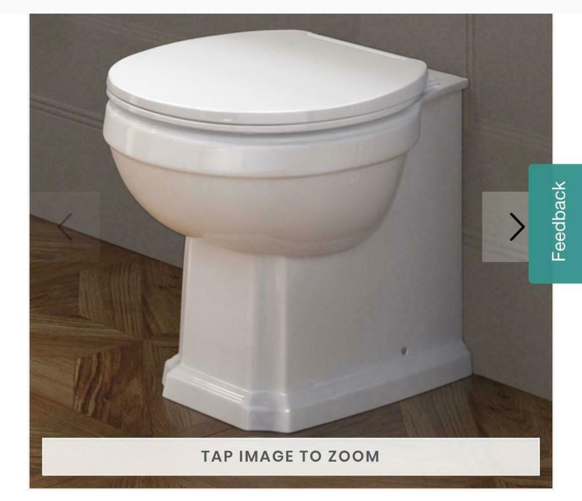 New & Boxed Cambridge Traditional Back To Wall Toilet & White Seat. Traditional Features Add C... - Image 3 of 3