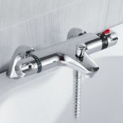 New (C131) Thermostatic Bathroom Shower Mixer Taps Faucet Brass Valve Bar Deck Mount.