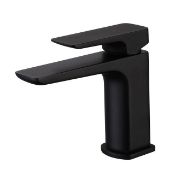 New (Aa52) Finissimo Black Mono Basin Mixer Tap. Finished In Black Material Made From Brass ...