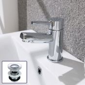 New (Aa125) Fiona Cloakroom Mono Basin Mixer Faucet Tap And Waste
