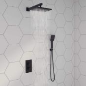 New & Boxed Thermostatic Mixer Shower Set. 300mm Head, Handset + Chrome 2 Way Valve Kit. Sp92...