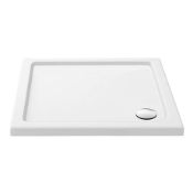 New (W81) 800 x 800mm Anti-Slip Stone Square Shower Tray. RRP £349.99. A Super Strong And Li...