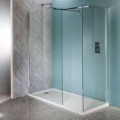 New (U91) 500mm Side Panel For Wet rooms. Fully Reversible Wet room Panel Featuring 8mm Toughened...