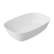 New (W33) Layla 460 x 320mm Polymarble Washbowl - White. RRP £250.00. Countertop / Vessel Ba...