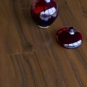 New 13.31m2 Scherzo Dark Walnut Effect Laminate Flooring, 1.21M Pack 12 mm Thick, 125x1213 mm P...