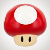(R11A) 8x Super Mario Items. 6x Piranha Plant Desk Lamp (4x No Box). 1x Super Mushroom Cookie Jar.