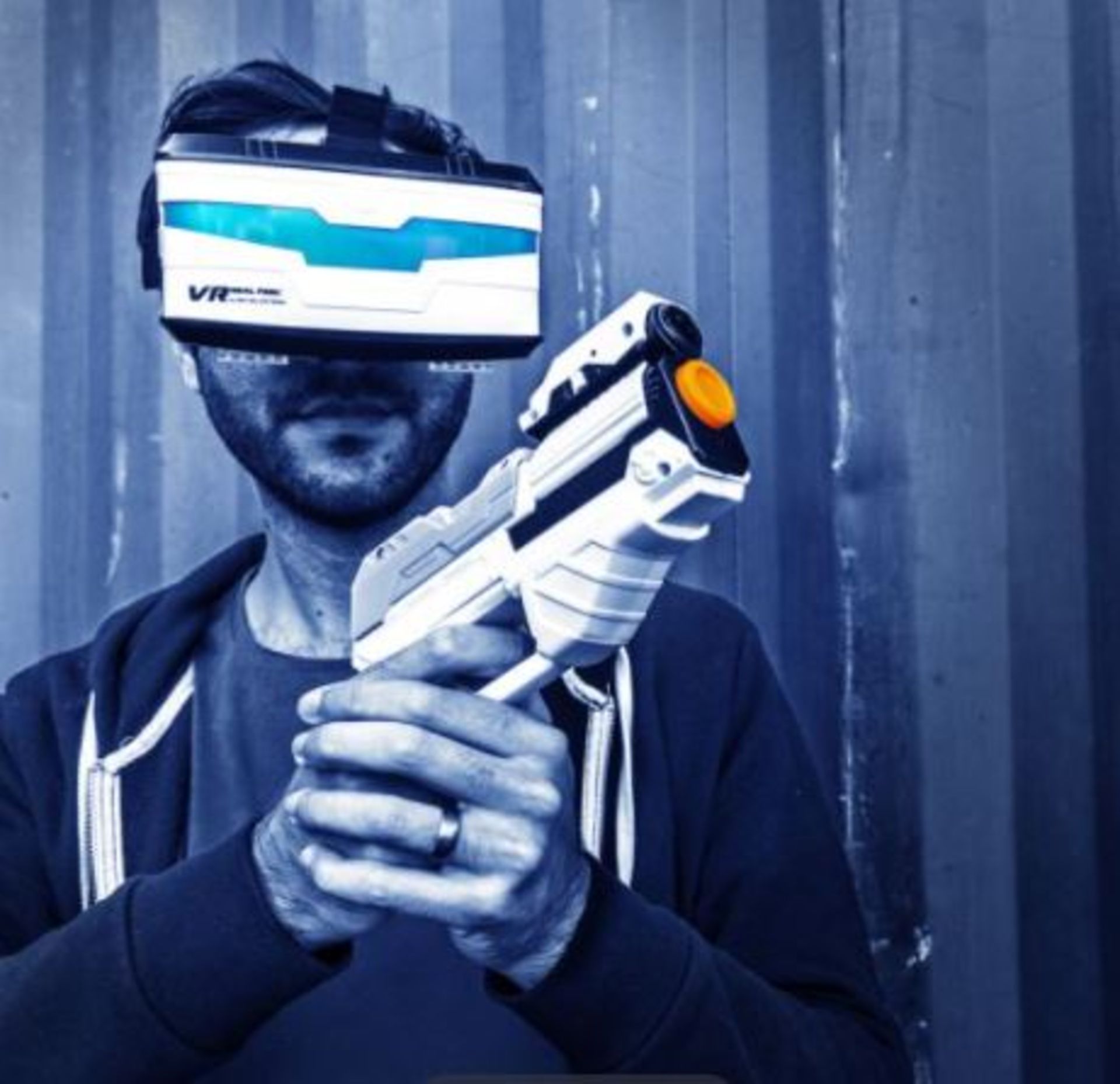 (R1J) 4x VR Real Feel Alien Blasters 3D Reality Simulator