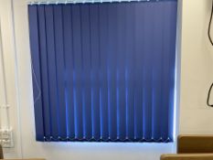 Blue Vertical Blind For Window 121Cm Wide X 120Cm High