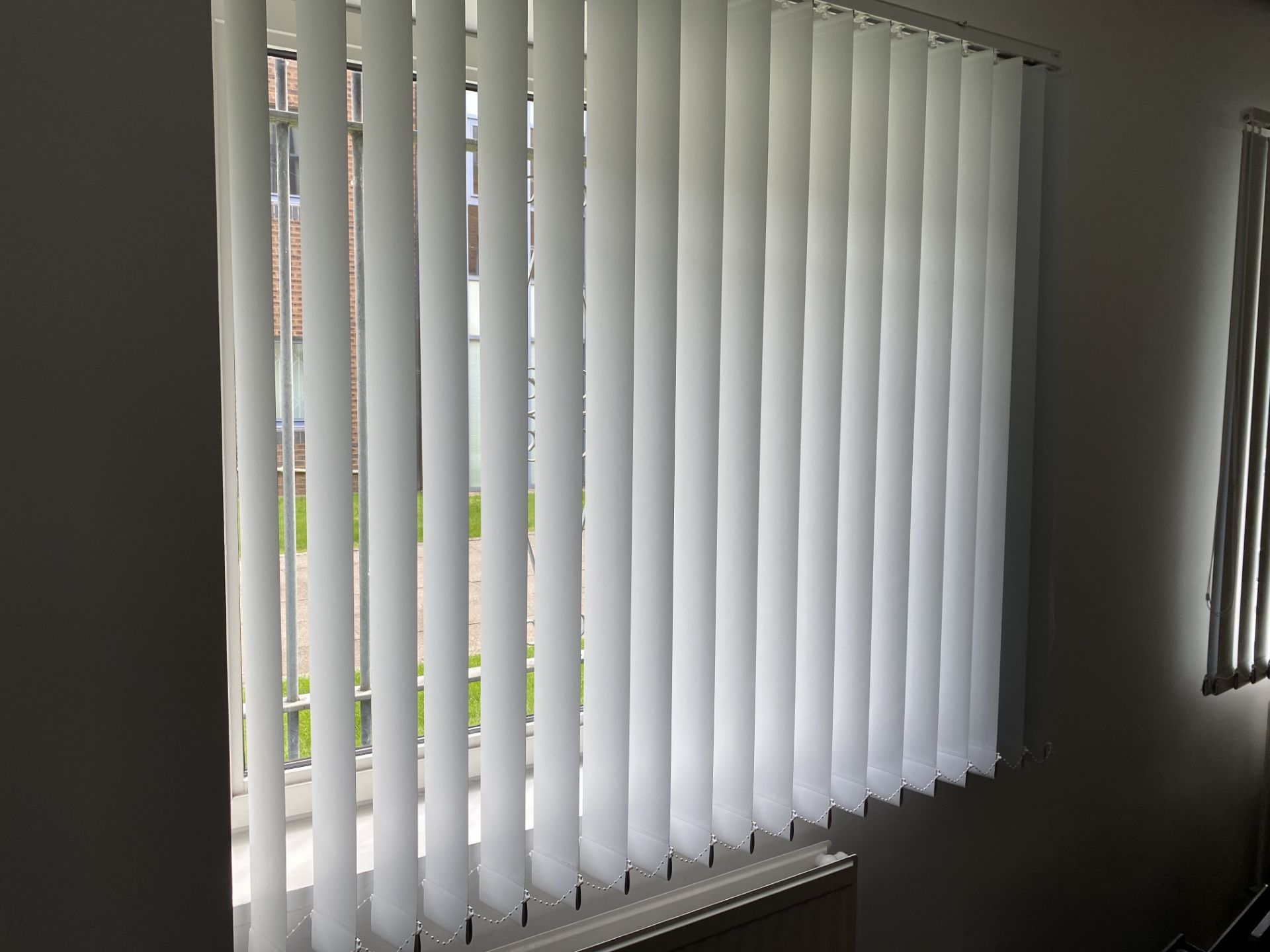 White Vertical Blind For Window 120Cm Wide X 115Cm High