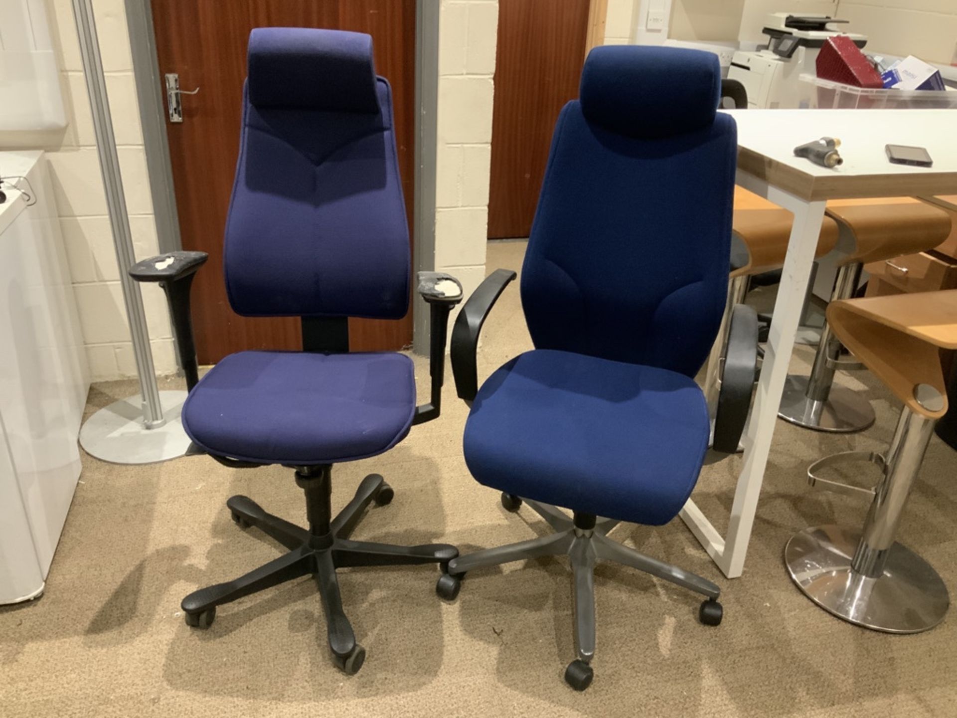 2 Blue Directors Office Chairs - Image 2 of 2