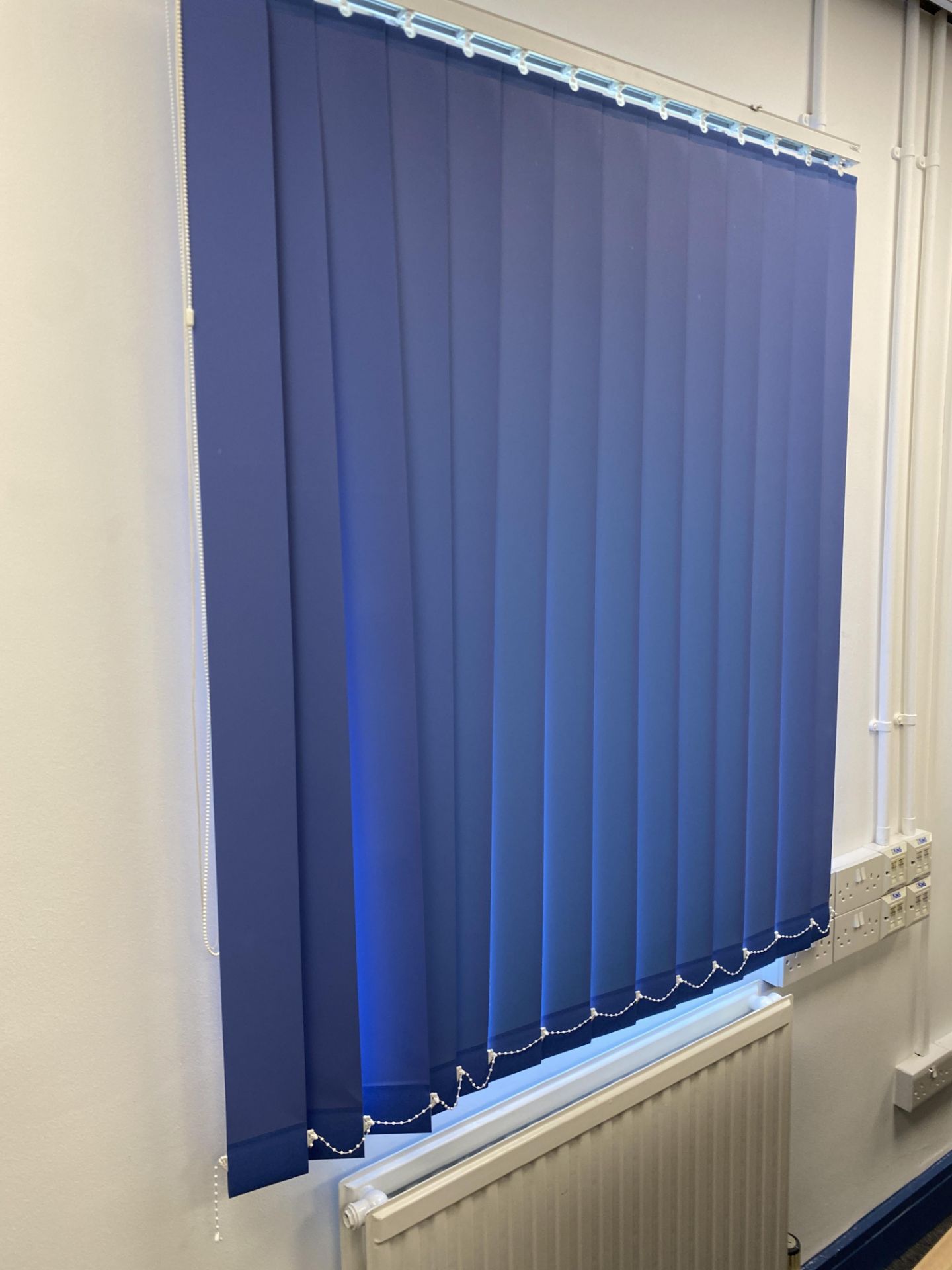 4 X Blue Vertical Blind For Window 90Cm Wide X 120Cm High