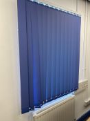 Blue Vertical Blind For Window 90Cm Wide X 120Cm High