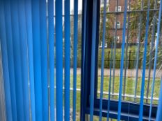 Blue Vertical Blind For Patio Doors 177Cm Wide X 214Cm High