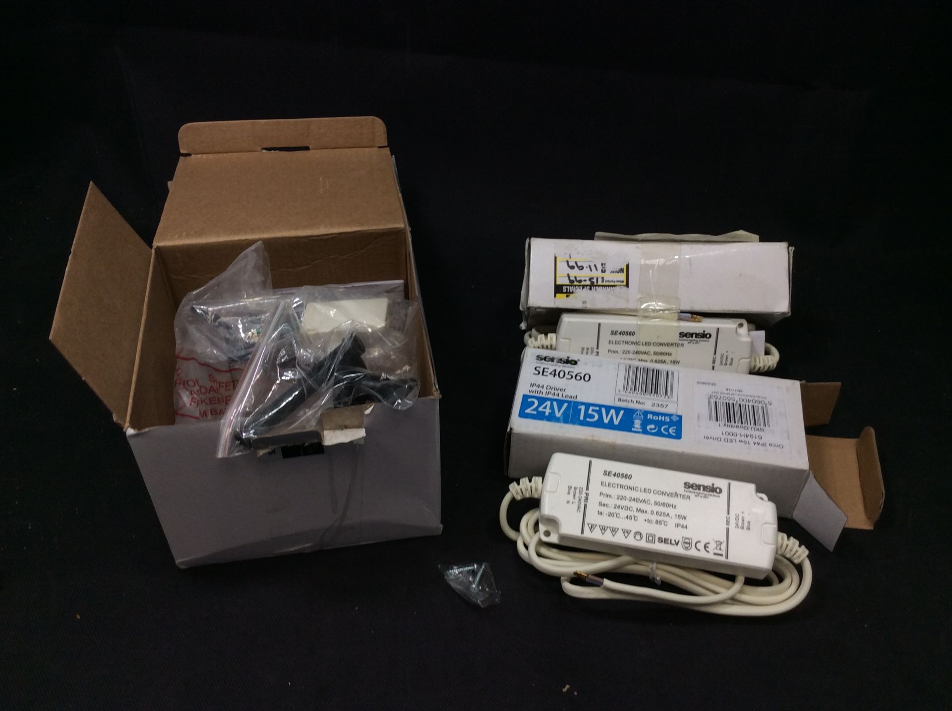 Bag of Electrical Items To Include LED Driver SE40560