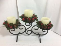 S&S LED Candles and Metal Stand