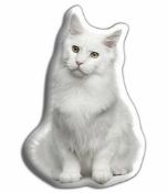 Adorable Cushions Company White Cat