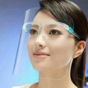 Approx. 180 FULL Face Shield Face Protection 1 Visor Screens 1 Frame Glasses
