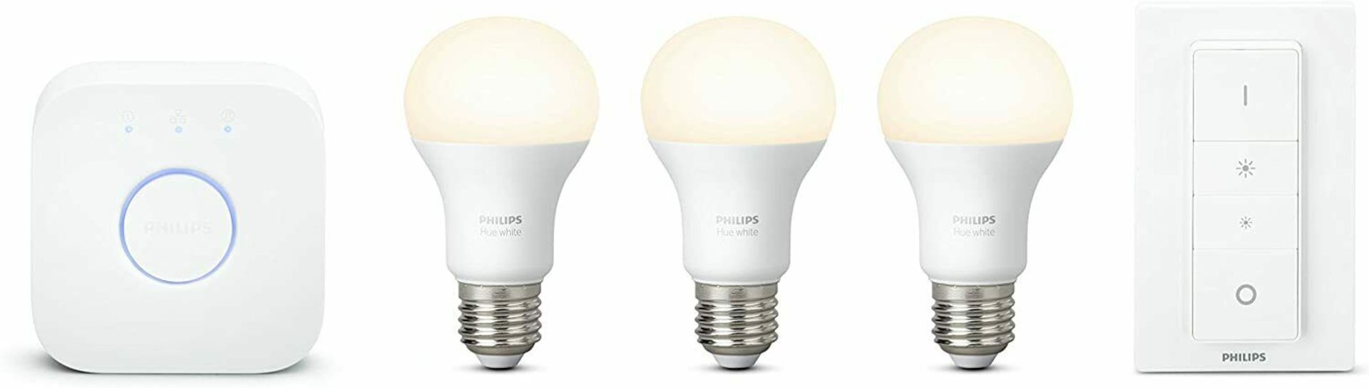 Philips HUE E27 3er Starter Set (3x Lampen +Bridge +Schalter) - Image 2 of 3