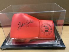 John Conteh Signed Boxing Glove In Acrylic Case