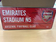 Arsenal Street Sign Hand Signed By Charlie Nicholas