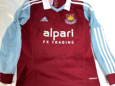 West Ham 2013/2014 Signed Squad Shirt, Andy Carroll, Mark Noble etc
