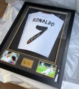 Cristiano Ronaldo Framed Signed Real Madrid Shirt