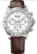 Hugo Boss 1513175 Men's Ikon Brown Leather Strap Chronograph Watch