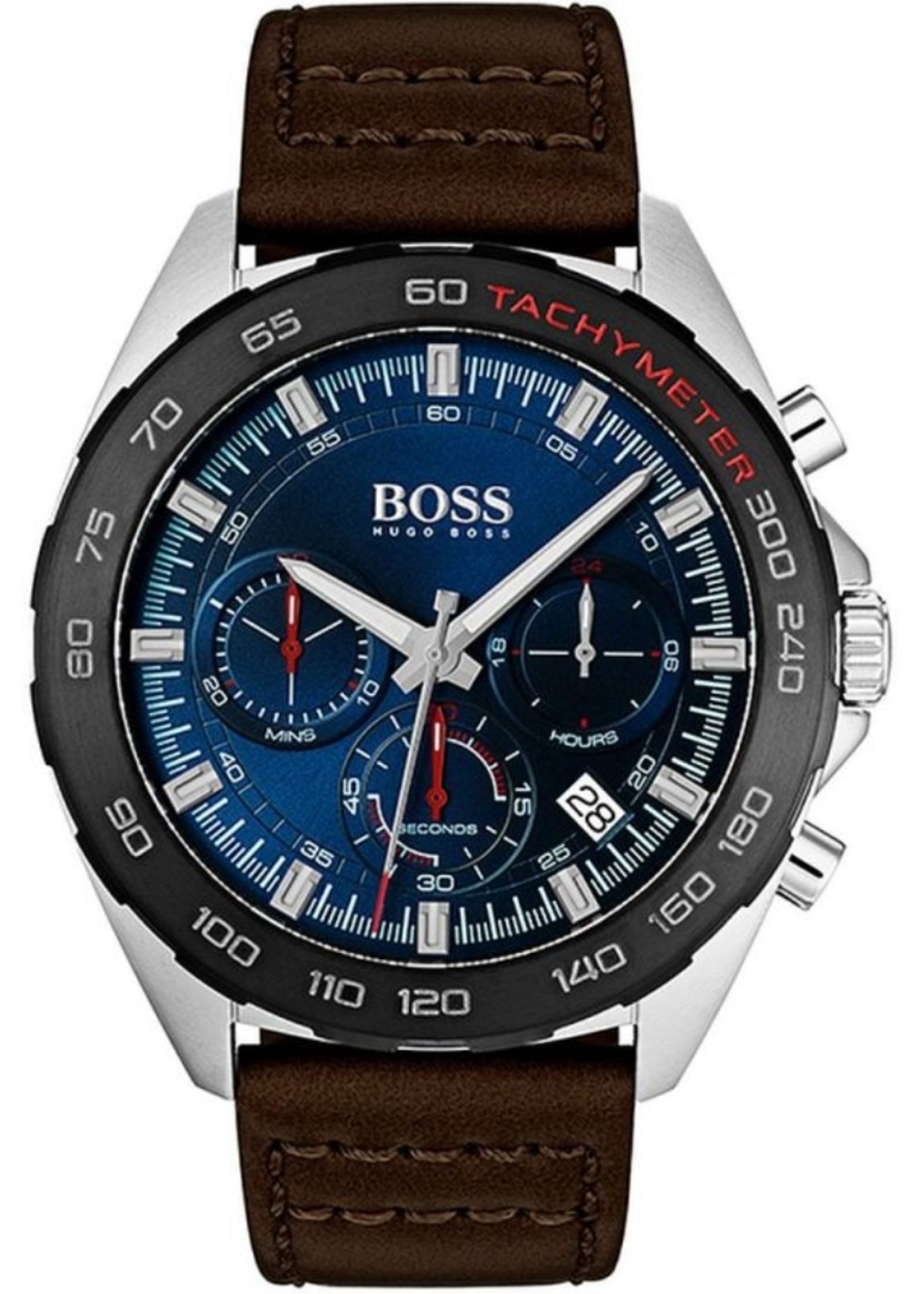 Hugo Boss 1513663 Men's Intensity Brown Leather Strap Chronograph Watch