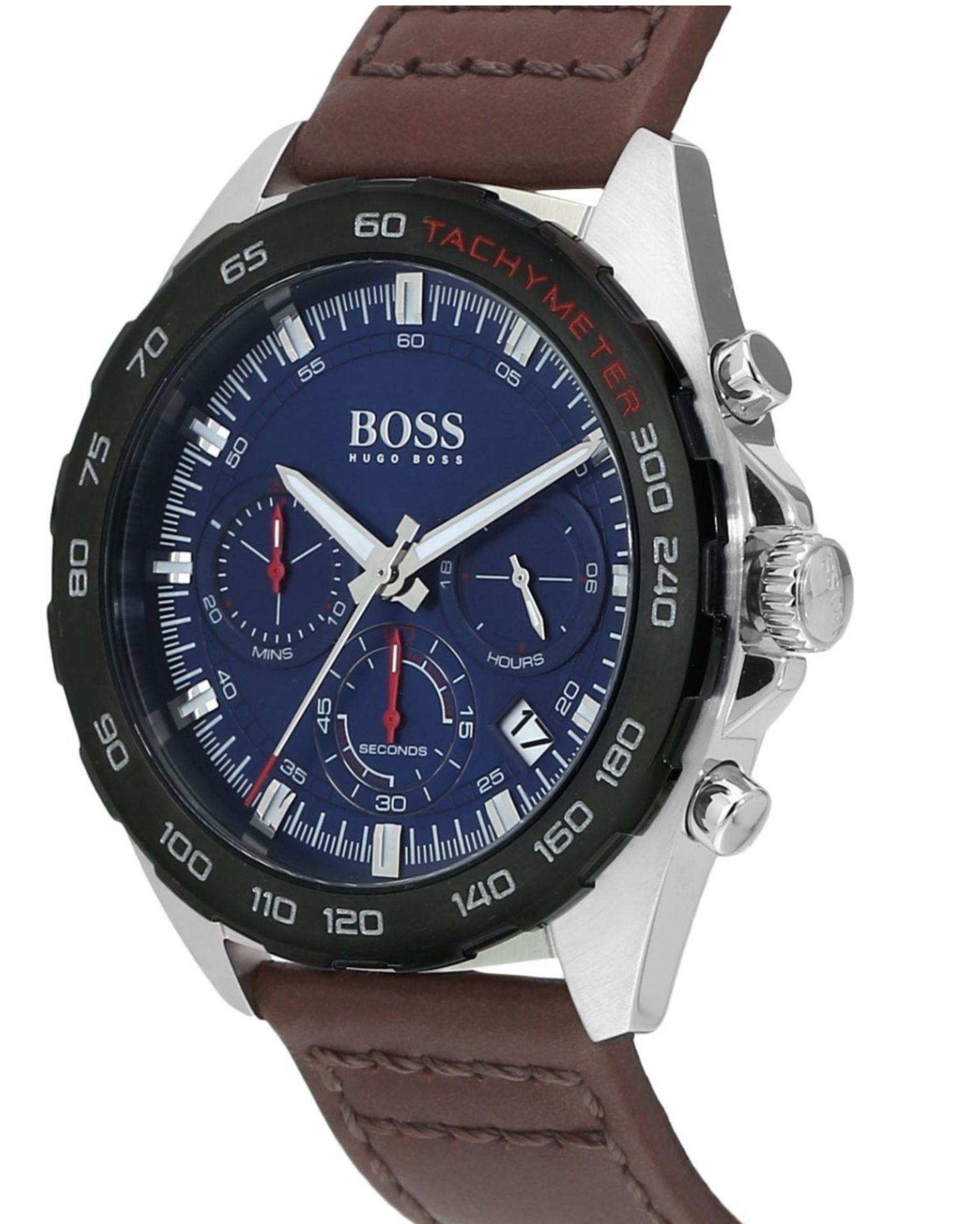 Hugo Boss 1513663 Men's Intensity Brown Leather Strap Chronograph Watch - Image 4 of 4