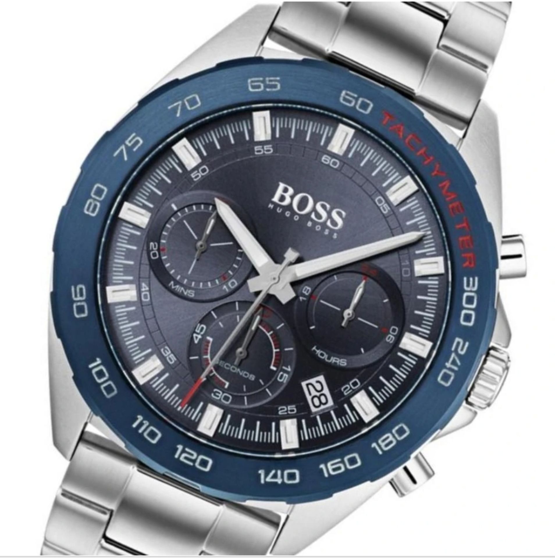 Hugo Boss Men's Intensity Silver Bracelet Chronograph Watch - Image 2 of 5