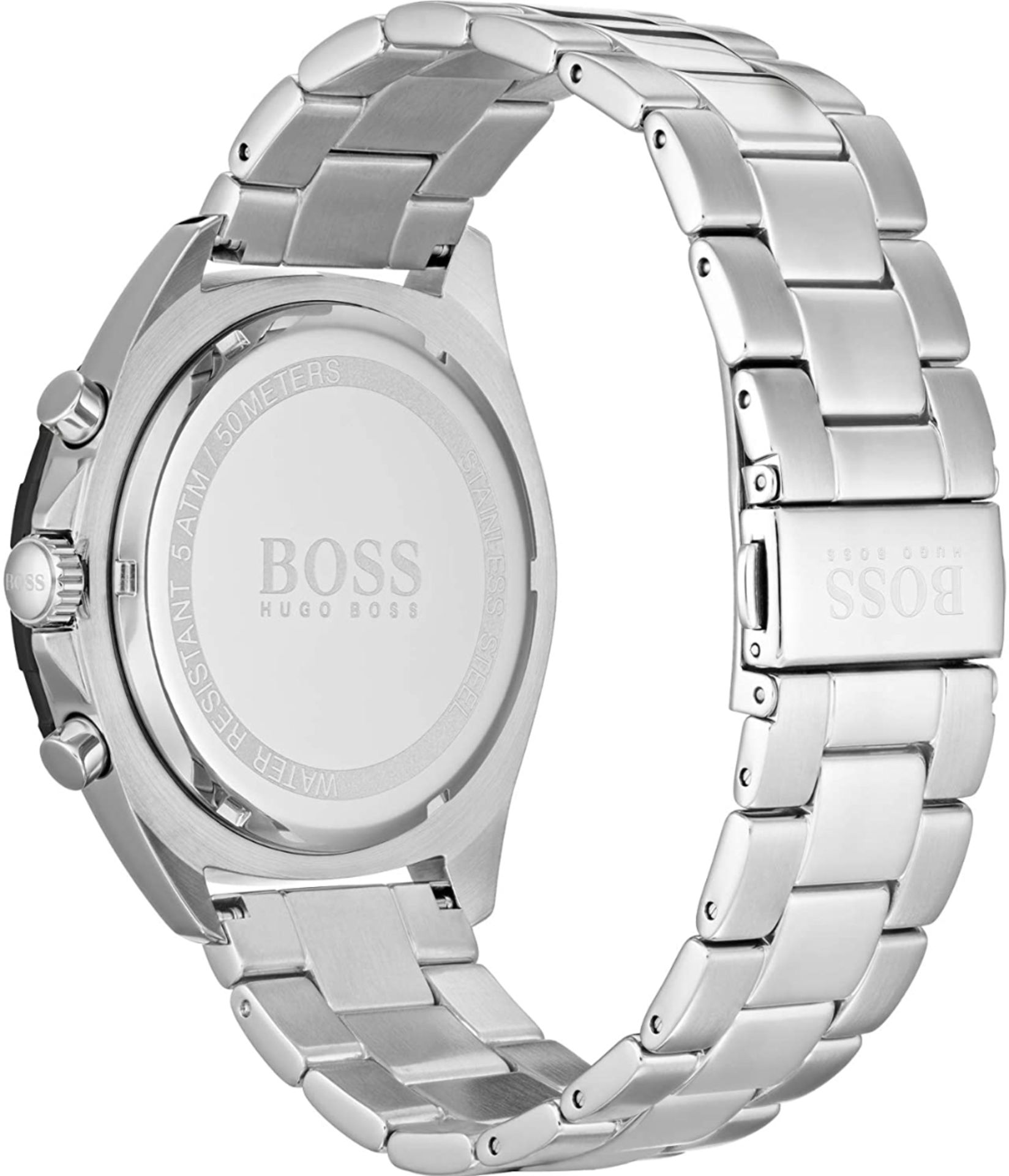 Hugo Boss 1513680 Men's Intensity Black Face Silver Bracelet Quartz Chronograph Watch Brand: Hugo - Image 4 of 6