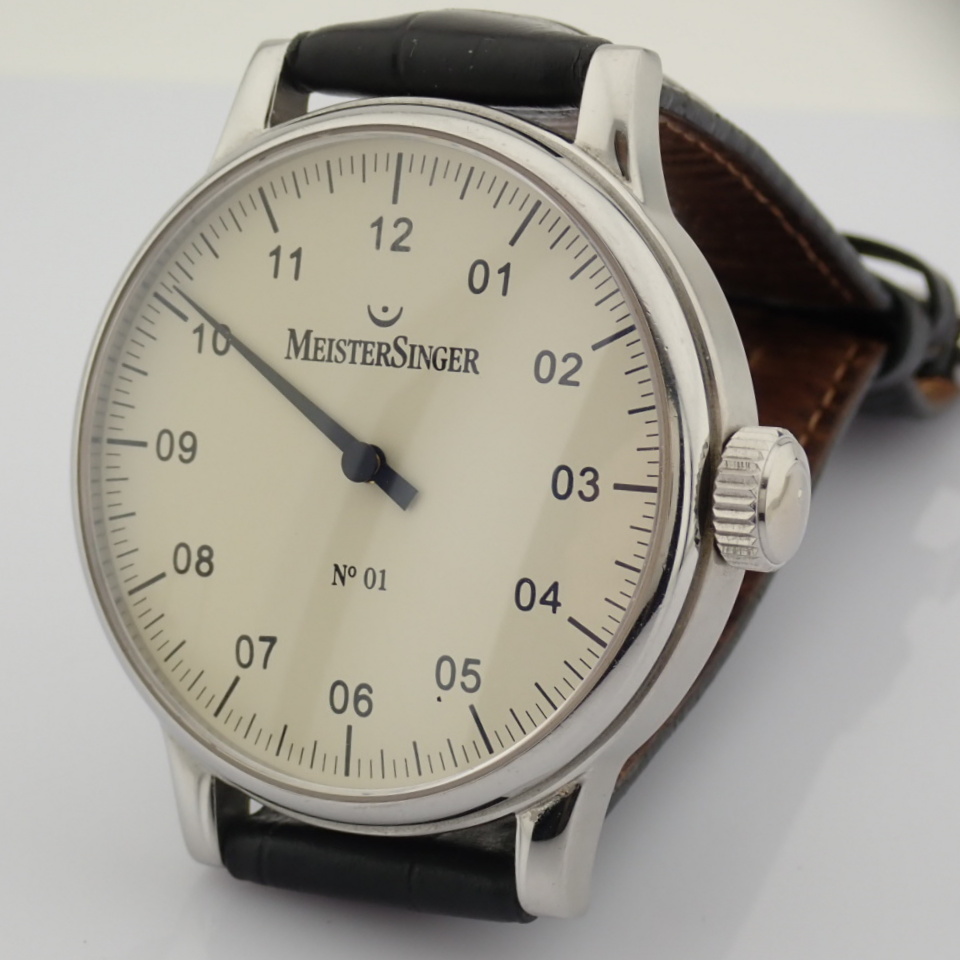 Meistersinger / No 01 - Gentlemen's Steel Wrist Watch - Image 4 of 12