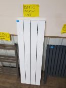 Deckon 380 x 1200mm flat panel designer radiator in white with chrome trim. RA610