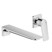 Bathstore Trio wall mounted basin filler valve with lever and filler spout in chrome. RRP £395