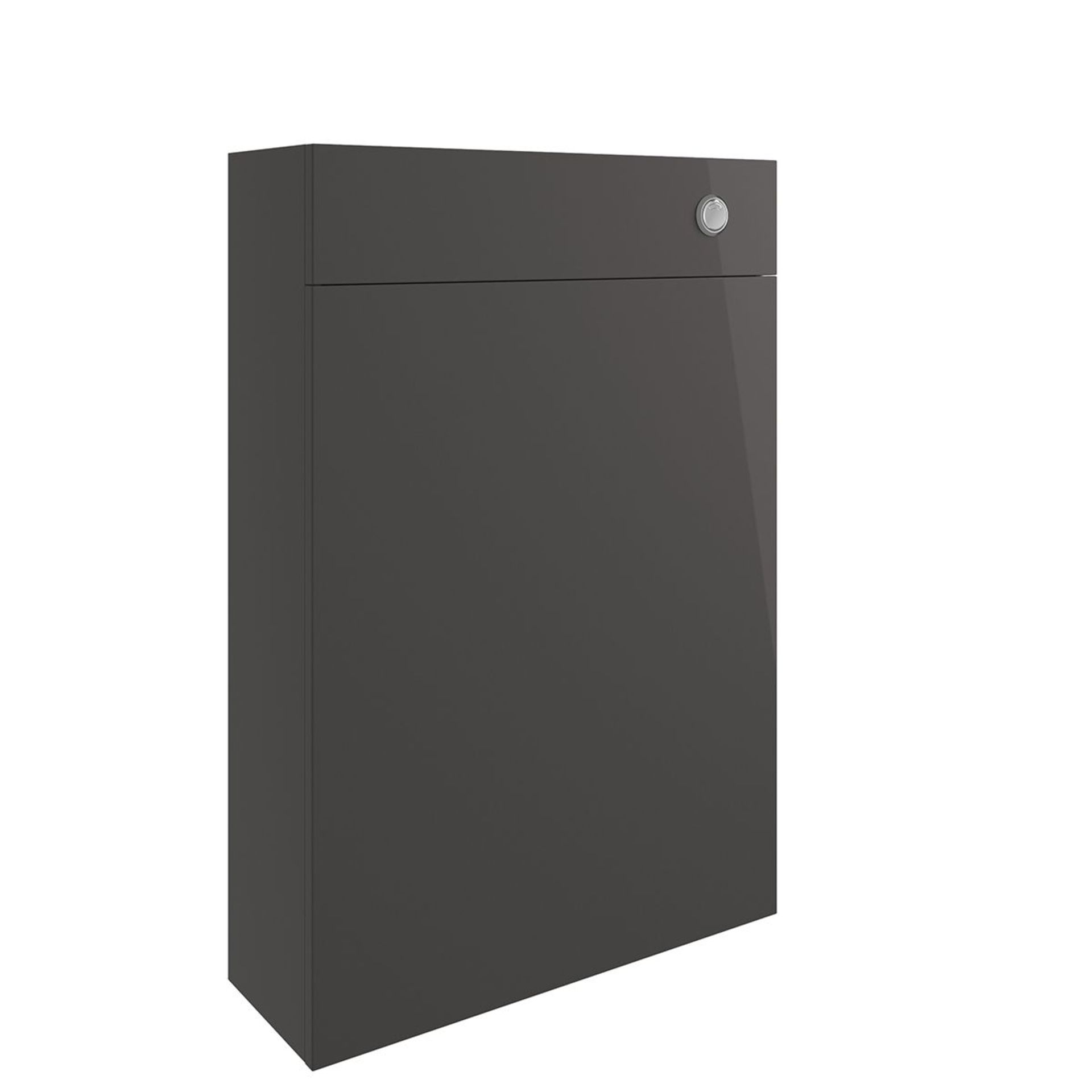 New (Y105) Onyx Grey Gloss Slim WC Unit 600mm. RRP £355.00. Durable 18mm Cabinet, Sides And B... - Image 2 of 2
