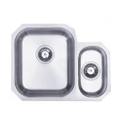 New (Y81) Signature Prima 1.5 Bowl Undermount Kitchen Sink Lh With Waste Kit 594 L x 460 W - St...