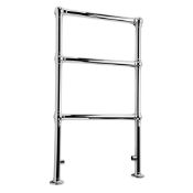 New (Ll20) Traditional Chrome Towel Rail Radiator - 914x535mm. High Grade Low Carbon Steel, Chr...